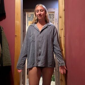 L.L. Bean Gray Corduroy Shirt